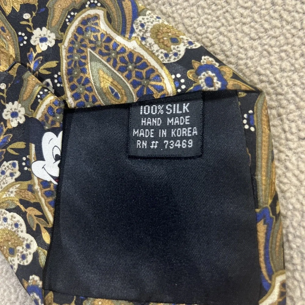 VTG-Disney Mickey Inc- Men's 100% Silk Tie Mickey‎ Floating Head